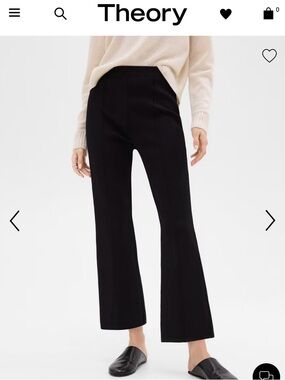 Theory Midnight Cropped Flare Pants